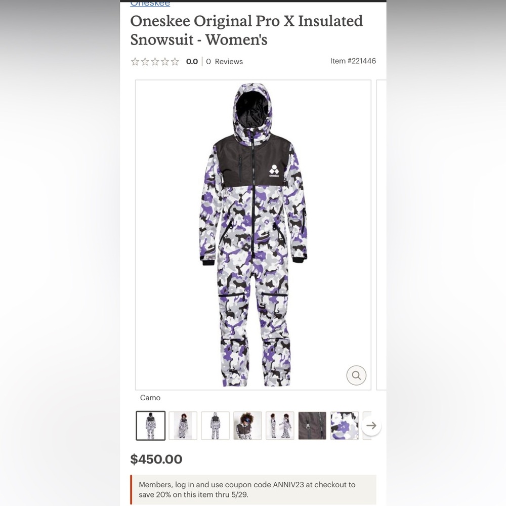Oneskee Original Pro X Insulated
Snowsuit - Women's size 4-6